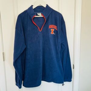 University of Illinois Fleece Sweater Sweatshirt Men's L Fighting Illinois